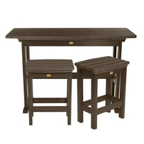 Highwood 3-pc Lehigh Balcony Set - Counter Height, Outdoor, Eco-friendly, Synthetic Wood