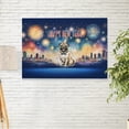 thumbnail image 2 of Happy New Year with Pug Fireworks Holiday Xmas Winter 2025 Horizontal Matte Canvas Poster Dog Lover Gifts Wall Art Home Decor - 00025, 2 of 5