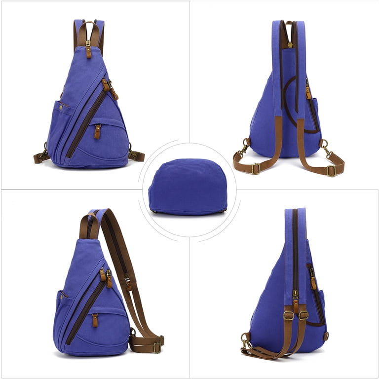 KL928 Vintage Canvas Sling Backpack – Lightweight Portable  display picture 3