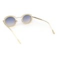 thumbnail image 4 of Oval Art Deco Geometric Design Metal Rim Retro Sunglasses Gold - Navy, 4 of 4