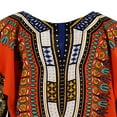 thumbnail image 6 of Cotton African Dashiki Skirt Dress Loose Fit Short Sleeve Caftan Tops for Men - Orange, as described, 6 of 10