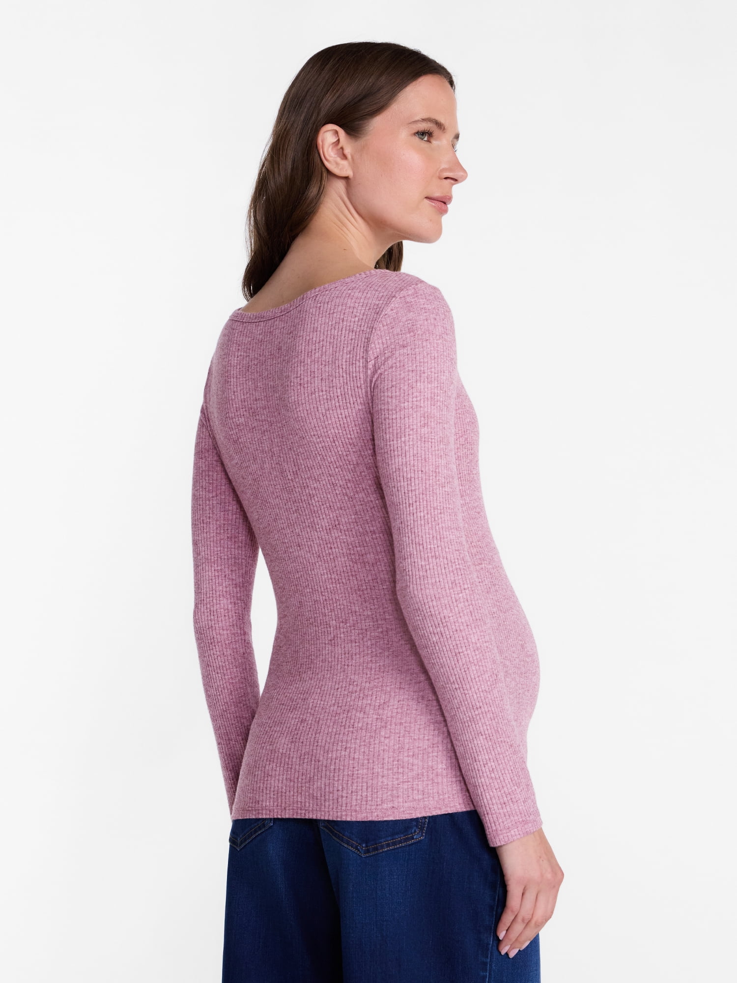 Ingrid & Isabel For Every Belly Women's Maternity Henley Shirt, Sizes S-XXL