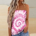 thumbnail image 2 of MIASHUI Blouse Tube Imprimée pour Femmes Vacances d'Été Décontractée Sans Bretelles Bandeau Débardeur, Rose Vif, G, 2 of 5
