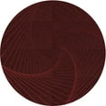 thumbnail image 1 of Ahgly Company Indoor Round Patterned Black Bean Brown Area Rugs, 8' Round, 1 of 6