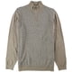 thumbnail image 1 of Tasso Elba suéter de punto con cremallera de un cuarto para hombre, marrón, XX-Large, 1 of 1