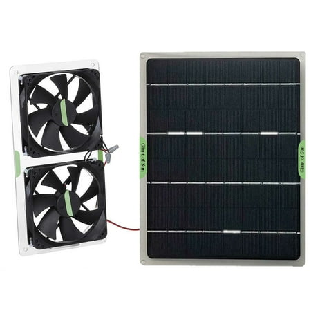 

Catinbow 100W Dual Household Solar Exhaust Fan for Greenhouse Pet house