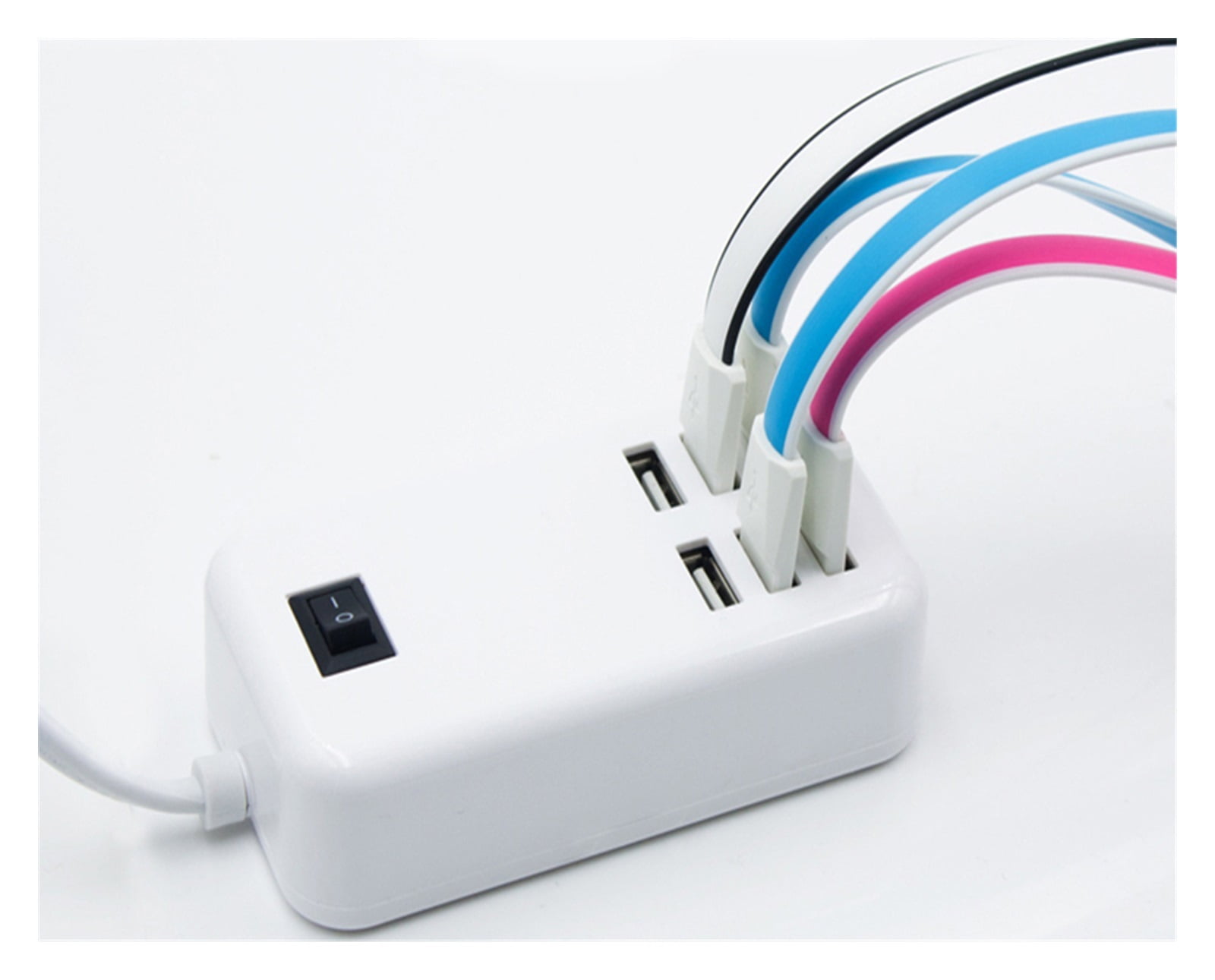 Phone Charger USB HUB,6 USB Ports 20W 3A Desktop Wall Socket Charging Extension Socket Power Adapter For Phone Tablets Smartphones, Home Office Use ,Multi-Device Charger