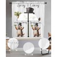 thumbnail image 3 of Groundhog Day Kitchen Curtains Sets for Windows 3 Piece, Spring Cute Brown Aniamls Carrot Kitchen Curtains and Valances Tier Set 36 Inch Length Swag Curtain for Living Room Cafe Bathroom Bedroom, 3 of 6