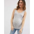 thumbnail image 2 of Motherhood Maternity Side Ruched Scoop Neck Maternity Tank Top, 2 of 11
