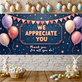thumbnail image 6 of Decorative Design Appreciation Banner Colorful Balloons Star Theme Thank You for Office Party Team Event Employee Recognition, 6 of 7