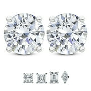 1 Carat Round IGI Certified Lab Grown Diamond Solitaire Earrings | 14K White Gold FG VS Diamonds | Stud Earrings Friendly Diamonds