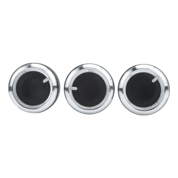 Perilla de control de clima, 3 piezas Perilla de control de temperatura del aire acondicionado del automóvil Interruptor de aire acondicionado Elegante y moderno