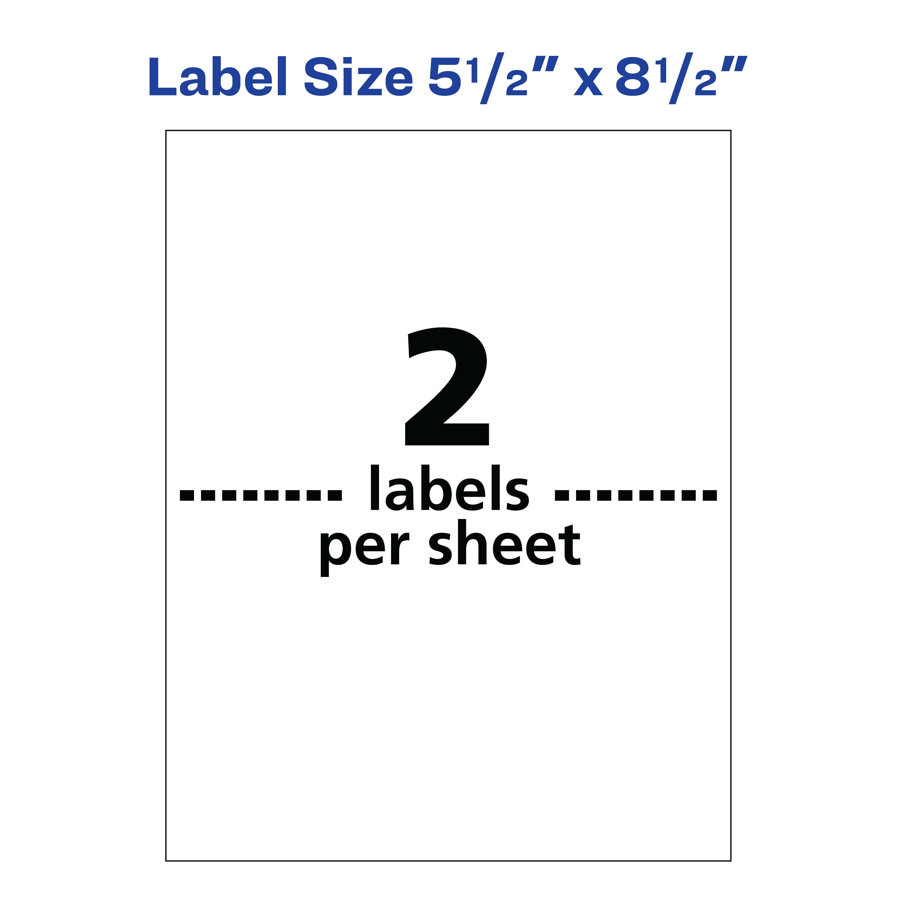 Avery Waterproof Shipping Labels with Ultrahold Permanent Adhesive, 5-1/2