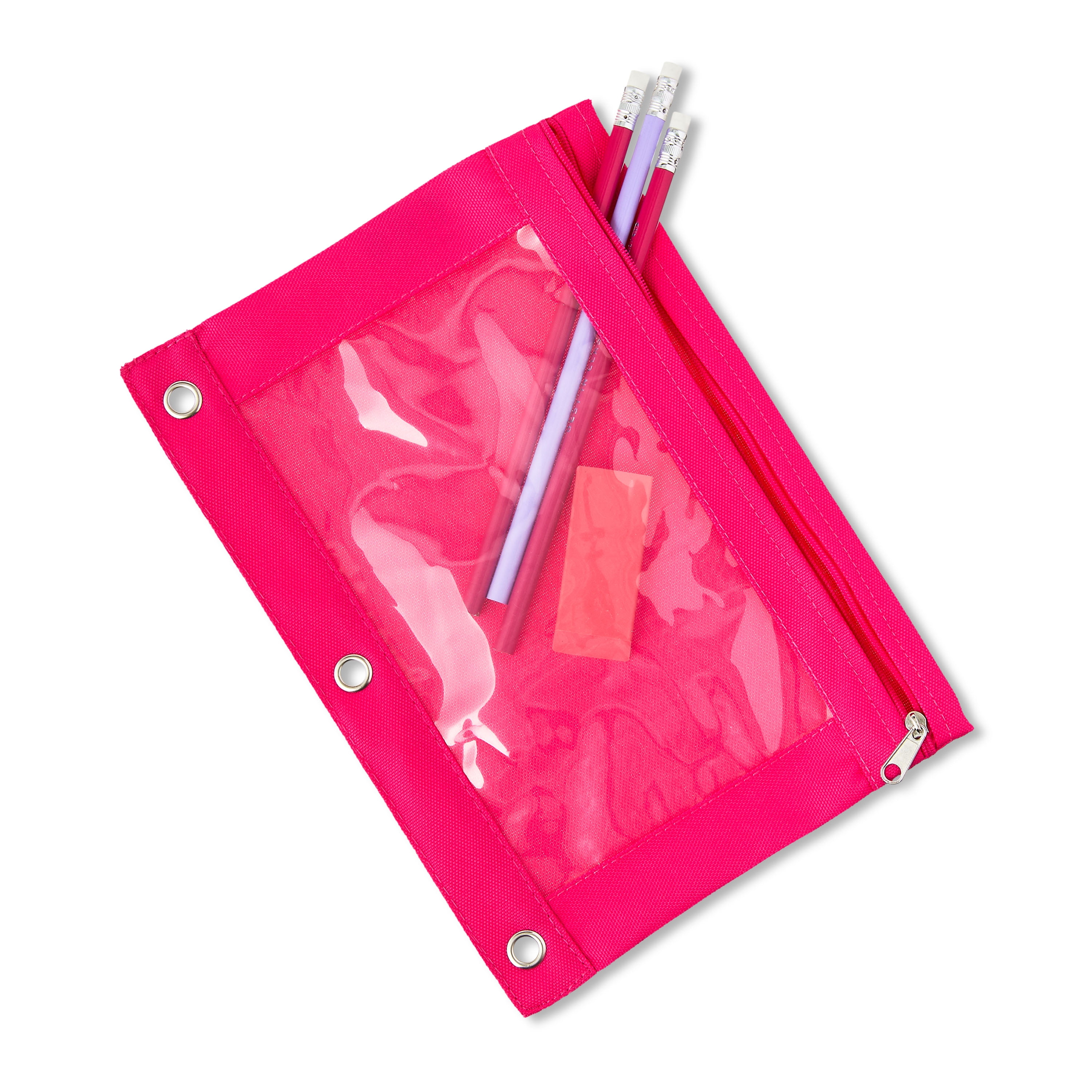 Pen+Gear Solid Pink 3-Ring Binder Pouch