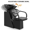 thumbnail image 5 of Artist hand Shampoo Bowl Backwash Barber Chair Adjustable Ceramic Bowl Sink with Rubber Headrest for Salon Beauty Spa Equipment(Black), 5 of 14