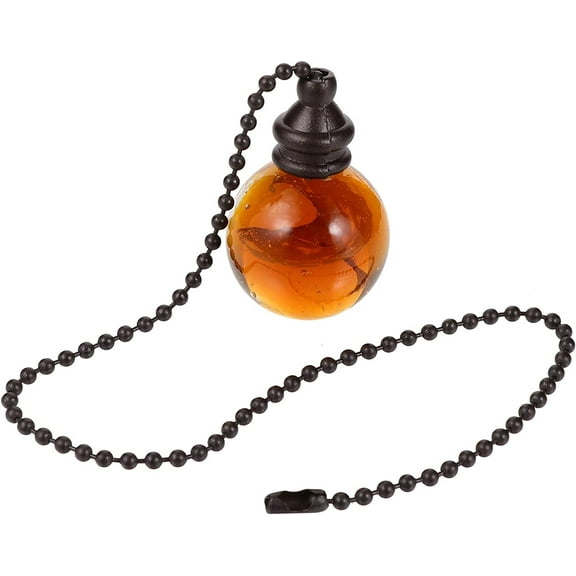 Ceiling Fan Chain Pulls Crystal Ball Pull Chain Ceiling Fan Extension Chain Ceiling Fan Light Decoration Hanging Pendants Ornaments (Brown)