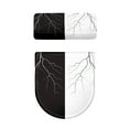 thumbnail image 5 of FOR U DESIGNS Black and White Pattern 2 Pack Toilet Lid Cover with Toilet Tank Lid Cover, Adjustable Toilet Seat Covers Fits Most 15-21" Round Oblong and Elongated Toilet Seat,Easy to Clean, 5 of 8