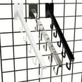 thumbnail image 1 of 5 J Hook Gridwall Waterfall - 18" L Square Tube Faceout Hook for Grid Panels - Chrome - 5 Pack, 1 of 2
