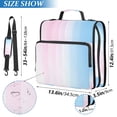 thumbnail image 2 of FORMRS Zipper Binder with Shoulder Strap 2-inch Ring 500 Sheet Capacity File Bag, Light Blue Stripes, 2 of 5