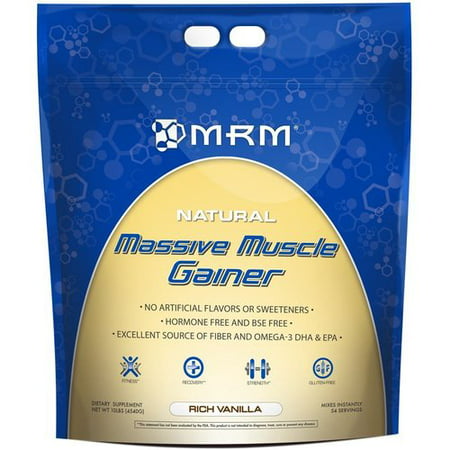 MRM 73003 Massive Natural Muscle Gainer 10lb - Vanille