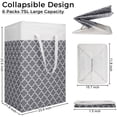 thumbnail image 4 of Xmushyra 2 Pack Large Laundry Baskets, Laundry Hampers, Freestanding Waterproof Collapsible Clothes Basket with Easy Carry Handles in Laundry Room Bathroom Bedroom Dorm,75L, 4 of 6