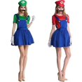 thumbnail image 2 of Disfraz de Super Mario Luigi para adultos y niños, ropa elegante para hombres ARed, 2 of 5