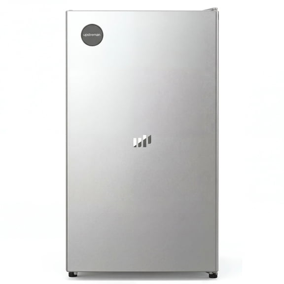 Upstreman 3.2 Cu ft Mini Fridge Without Freezer, Single Door Small Refrigerator No Freezer, Freezerless All-Refrigerator Cooler for Kitchen Office Bedroom Dorm, Silver CR32