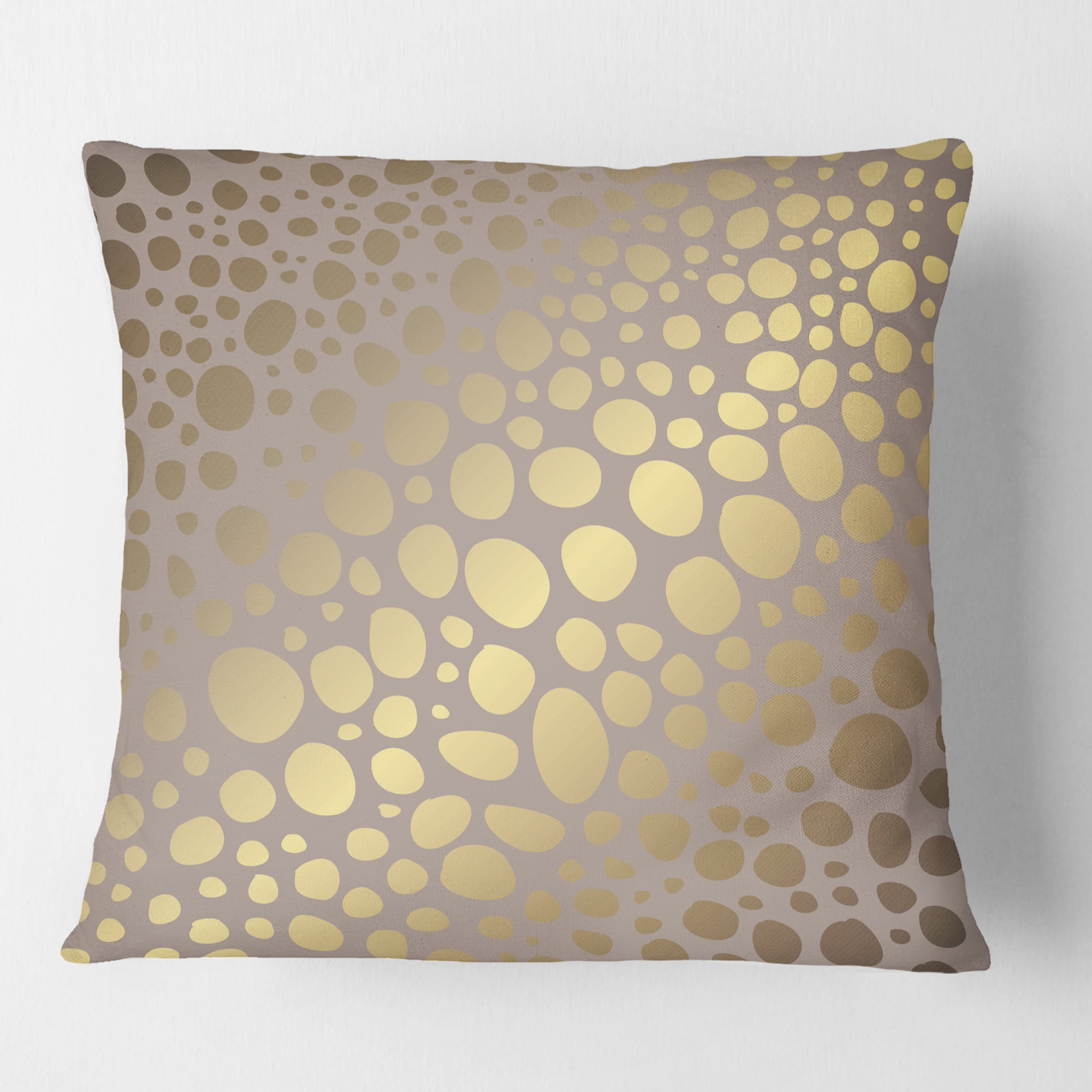 Designart Golden Marble Design III' Mid-Century Modern Throw Pillow - 18x18