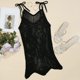 thumbnail image 2 of Mujeres sexy cuello redondo playa sólido tejido hueco dobladillo adelgazante cubrir sin mangas vendaje vestido Fridja  hjkh2132, 2 of 5