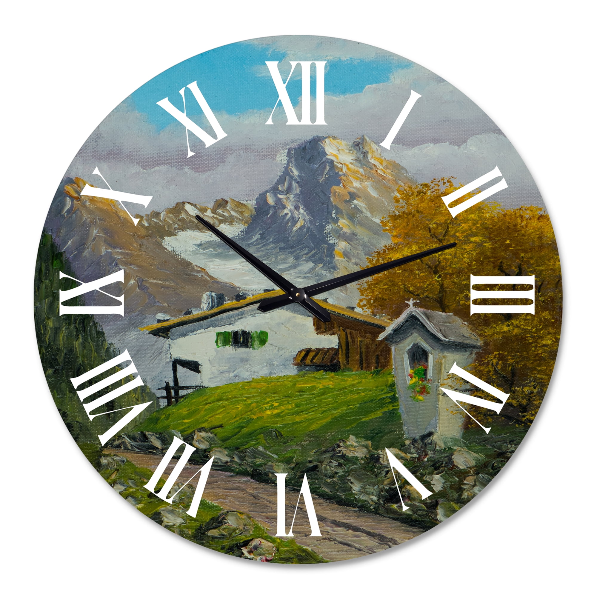 Designart 1 in Farmhouse Wall Clock