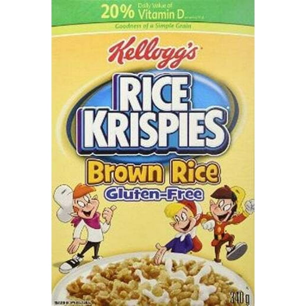 Kellogg's Brown Rice Krispies Cereal, Gluten Free 340G/Unit Walmart.ca