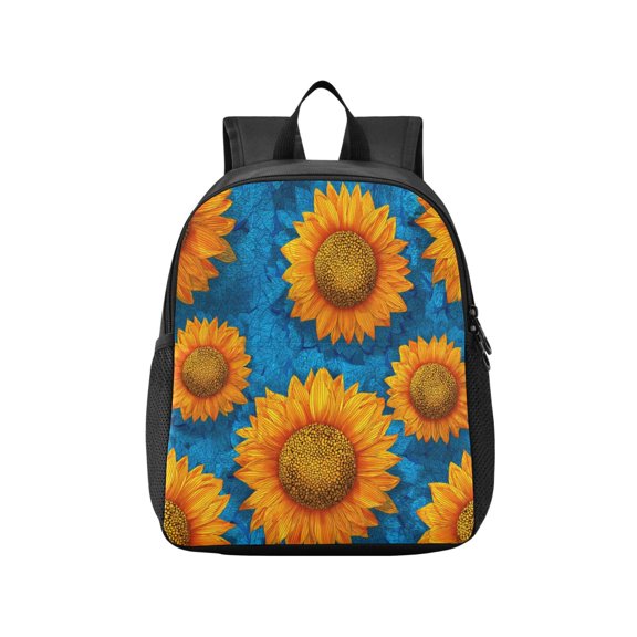 Toddler Backpack Vibrant Digital Sunflower Painting Waterproof Lightweight Backpack Casual Mini Daypack for Daycare & Travel