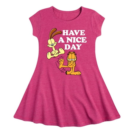 

Garfield - Have A Nice Day - Toddler And Youth Girls Fit And Flare Dress