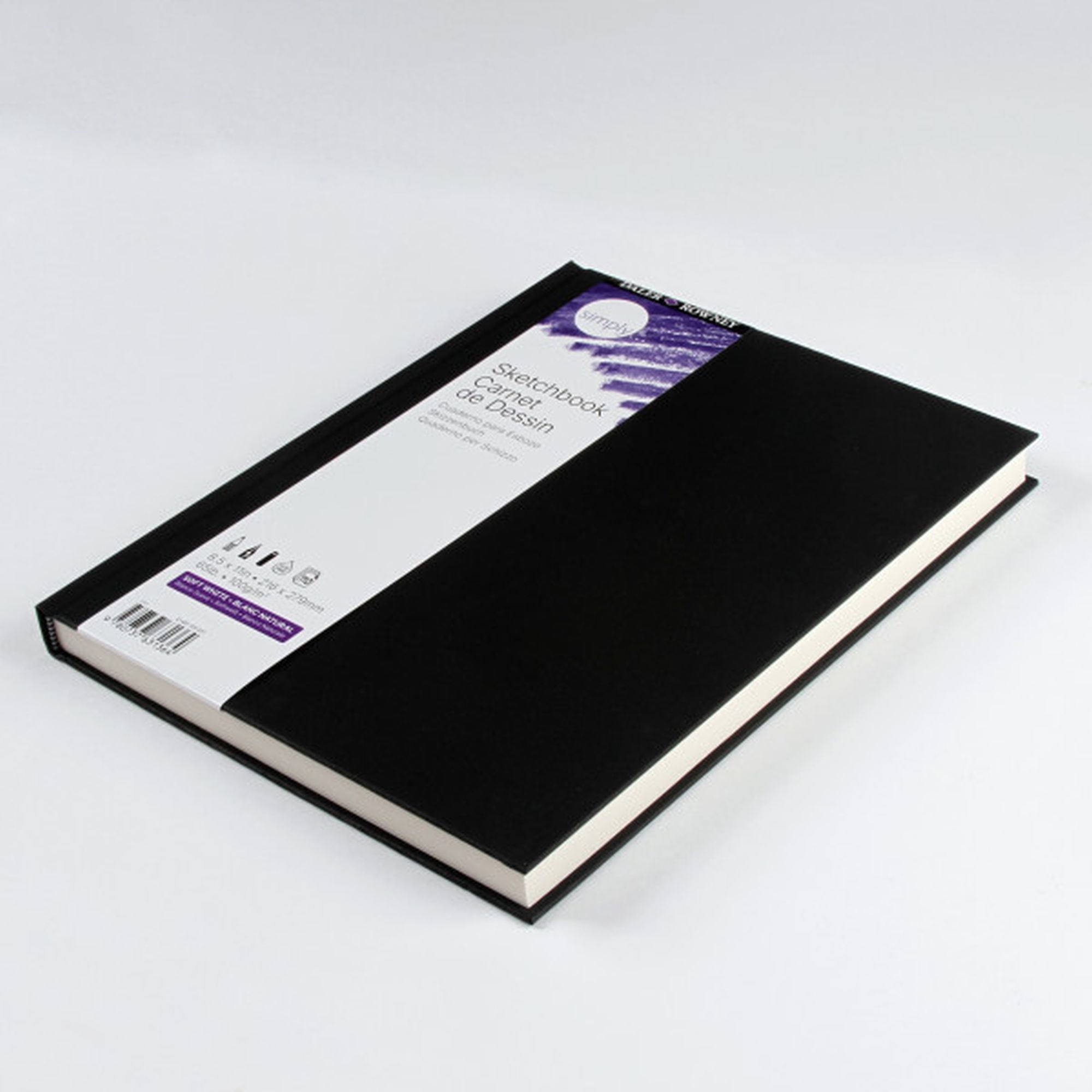 Daler-Rowney 5.5 x 11 Soft White Pages Simply Hardbound Sketchbook