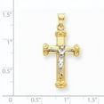 thumbnail image 2 of Beautiful 14k Two-tone Crucifix Pendant, 2 of 2