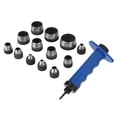 thumbnail image 3 of 14Pcs Hollow Punch Set DIY Leather Craft Belt Punching Tool 5mm-35mm with Plastic BoxHollow Punch Set 14pcs, 3 of 13