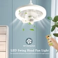 thumbnail image 2 of Ventilador Luz Mando a distancia Cabezal 48/60W Techo Vibrante Portalámparas E27 3 velocidades (E) Wdftyju Libre de BPA, 2 of 4