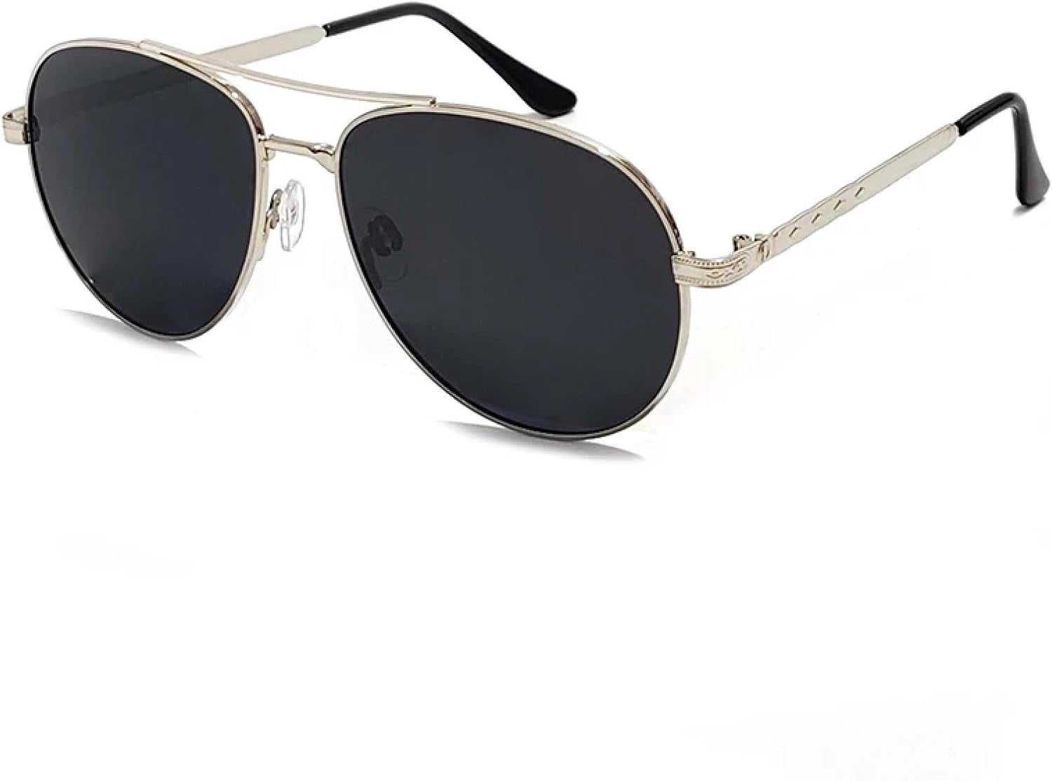 SPY Optic Whistler Aviator Unisex Polarized Sunglasses Silver/Grey 58[]14 140 Spy Optic Whistler Aviator sunglasses silver frame Happy  main image 3