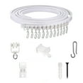 thumbnail image 2 of sunsanly 1 Set Curtain Track Accessories 1/3/5m Ceiling Curtain Track Bendable Smooth Sliding Room Divider Curtain Track System for RV Bay Window Shower Easy Installation Kit Included, 2 of 8