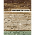 thumbnail image 5 of Pack of 2 Outdoor Pillow Covers, Vintage Sage Green Brown Wood Grain Farm Waterproof Square Throw Pillowcase Cushion Decorative Pillow Covers for Couch Patio Tent, 24x24 in, 5 of 6