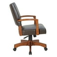 thumbnail image 3 of Deluxe Wood Bankers Chair in Espresso Faux Leather, 3 of 5