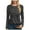 Black, variant on XIAOCHA Women's Long Sleeve Striped Crew Neck Casual T-Shirt for Everyday Wear Stylish Comfy Basic Top