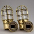 thumbnail image 3 of Nautical Marine Indoor or Outdoor lights â€“ Reclaimed Vintage Brass Light ready for Use Set of 2, 3 of 5