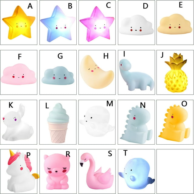 Cartoon LED Night Light Bedside Nightlight Kids Bedroom Small Lamp Baby Luminous Toy Cloud