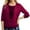 Red, variant on Women T Shirt Ladies Solid Sequined Long Sleeve Loose Smocked Two Piece Top Womens Tshirts Pink XXXXXL