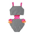 thumbnail image 3 of WEAIXIMIUNG Valentine's Day Toddler Kids Swimsuit Baby Girls Ice Creams Print Swimsuit With Trim Backless Swimsuit 5T, 3 of 4