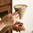 thumbnail image 5 of Ceramic Pour Over Coffee Dripper Set with Natural Wooden Handle & Base, Modern Filter Coffee Maker for Home Brewing, Gift for Coffee Lovers, 5 of 7