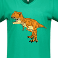 thumbnail image 4 of Inktastic Roaring T-Rex Women's V-Neck T-Shirt, 4 of 5