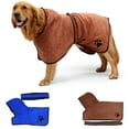 thumbnail image 2 of Dog Robe Super Absorbent Quick Drying Pet Towel Pet Bath Towel for Dog Cat, 2 of 9