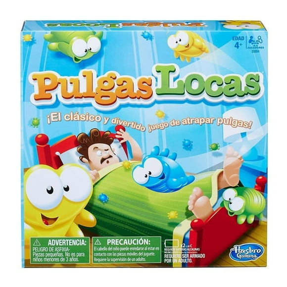 Juego de mesa Hasbro Pulgas Locas Juego de mesa para niños en edad preescolar, para 2 o 3 jugadores, a partir de 4 años